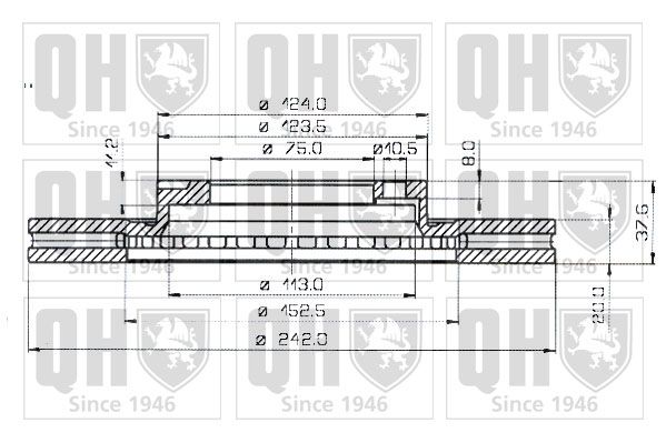 QUINTON HAZELL Тормозной диск BDC3733